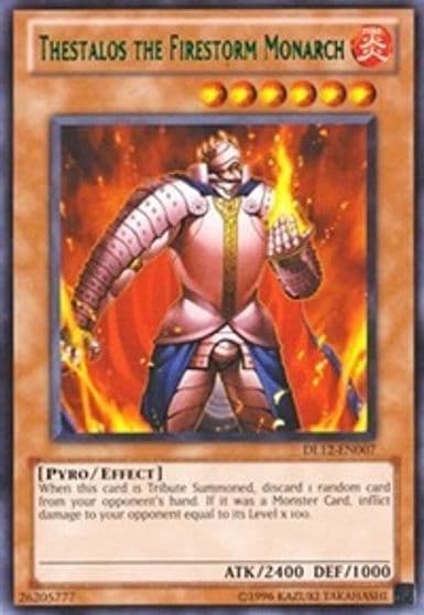 Thestalos the Firestorm Monarch Green Duelist League Promo Yu-Gi-Oh! card