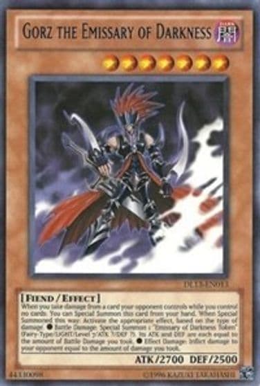 Gorz the Emissary of Darkness Blue Duelist League Promo Yu-Gi-Oh! card