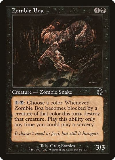 Zombie Boa Apocalypse Magic card