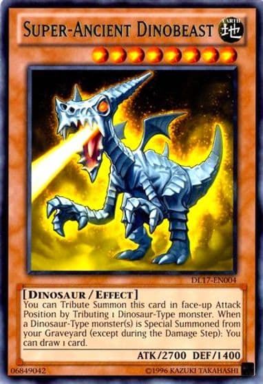 Super Ancient Dinobeast Green Duelist League Promo Yu-Gi-Oh! card