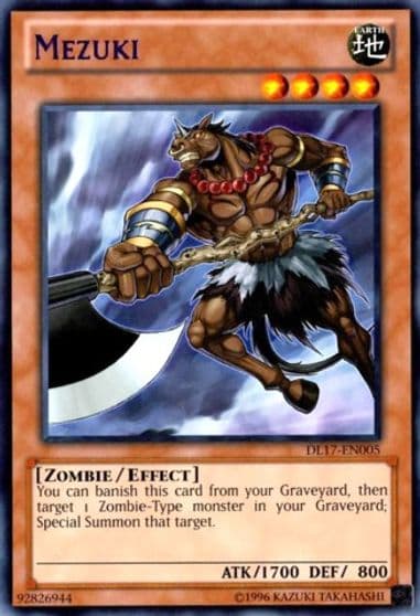 Mezuki Blue Duelist League Promo Yu-Gi-Oh! card