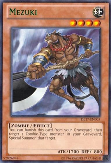 Mezuki Green Duelist League Promo Yu-Gi-Oh! card