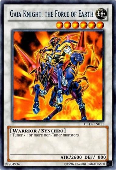 Gaia Knight the Force of Earth Blue Duelist League Promo Yu-Gi-Oh! card