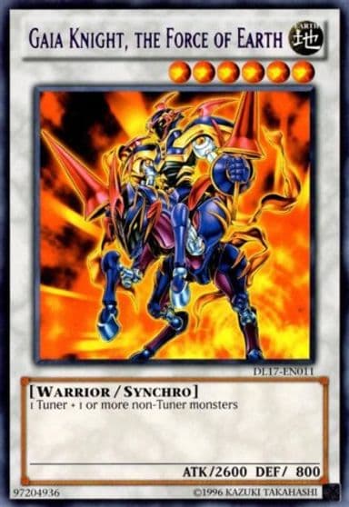 Gaia Knight the Force of Earth Purple Duelist League Promo Yu-Gi-Oh! card