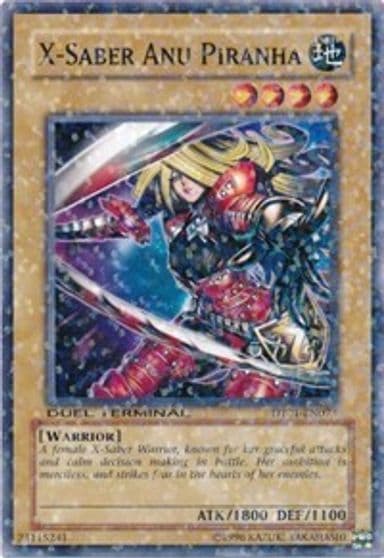 X Saber Anu Piranha Duel Terminal 1 Yu-Gi-Oh! card