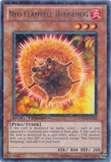 Neo Flamvell Hedgehog Duel Terminal 4 Yu-Gi-Oh! card