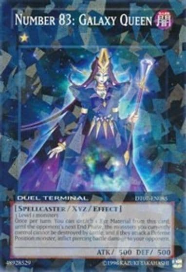 Number 83 Galaxy Queen Duel Terminal 7 Yu-Gi-Oh! card