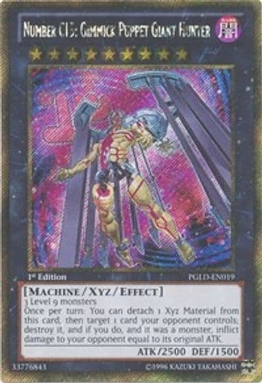 Number C15 Gimmick Puppet Giant Hunter Premium Gold Yu-Gi-Oh! card