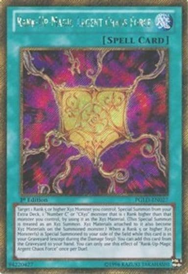 Rank Up Magic Argent Chaos Force Premium Gold Yu-Gi-Oh! card