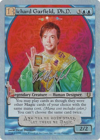 Richard Garfield PhD Alternate Foil Unhinged Magic card