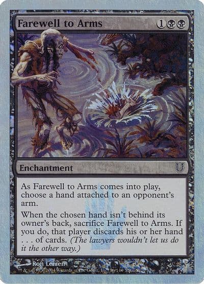 Farewell to Arms Alternate Foil Unhinged Magic card