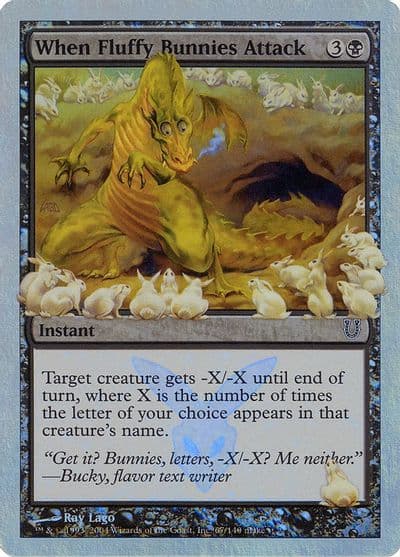 When Fluffy Bunnies Attack Alternate Foil Unhinged Magic card
