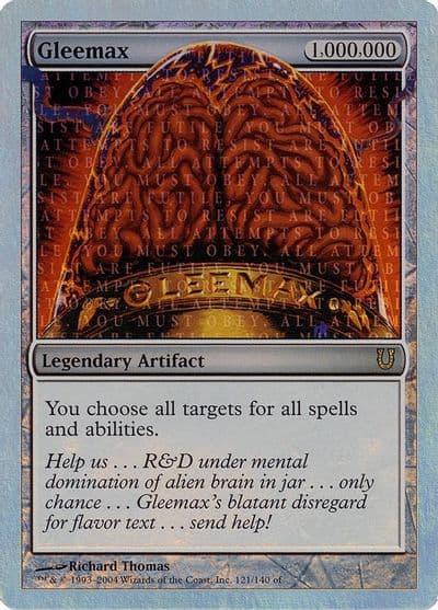 Gleemax Alternate Foil Unhinged Magic card