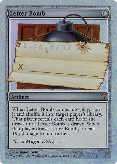 Letter Bomb Alternate Foil Unhinged Magic card
