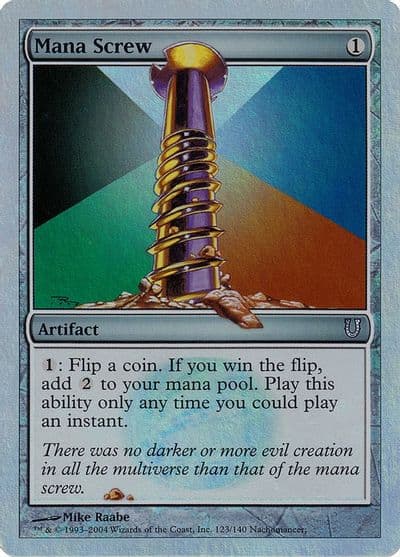 Mana Screw Alternate Foil Unhinged Magic card