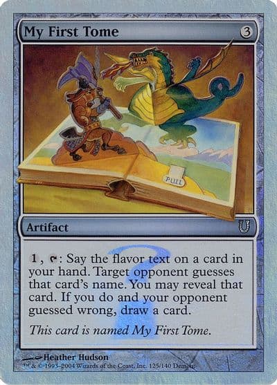 My First Tome Alternate Foil Unhinged Magic card