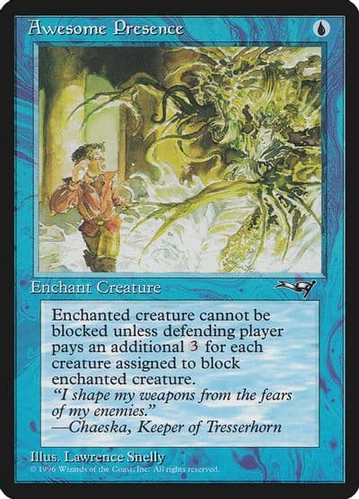 Awesome Presence Man Being Chased Alliances Magic card