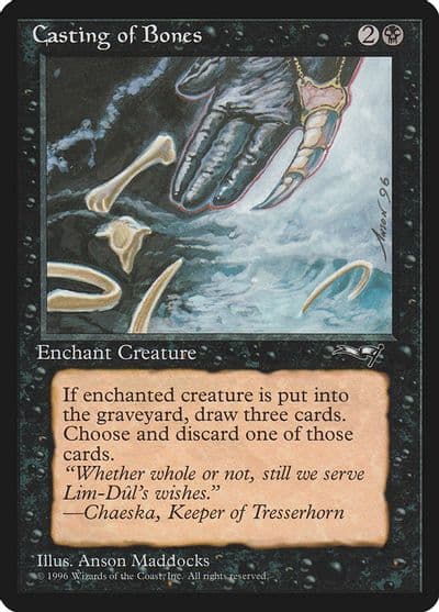 Casting of Bones Alliances Magic card