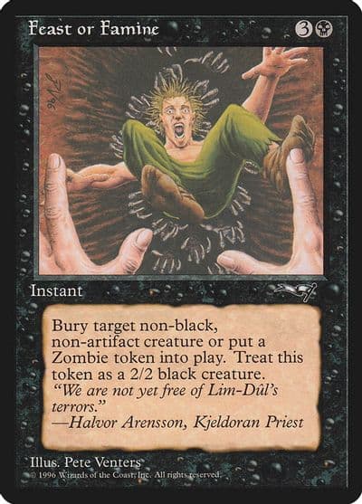 Feast or Famine Falling into Pit Alliances Magic card