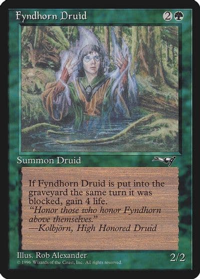 Fyndhorn Druid Facing Right Alliances Magic card