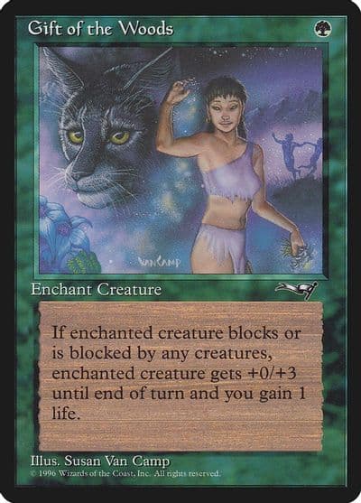 Gift of the Woods Girl Lynx Alliances Magic card