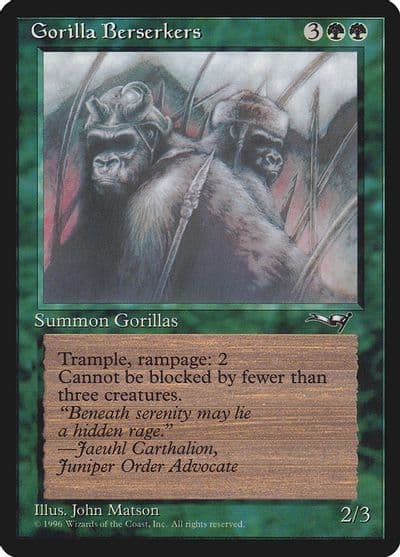 Gorilla Berserkers Closed Mouth Alliances Magic card
