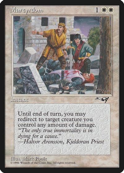 Martyrdom Wounded on Ground Alliances Magic card