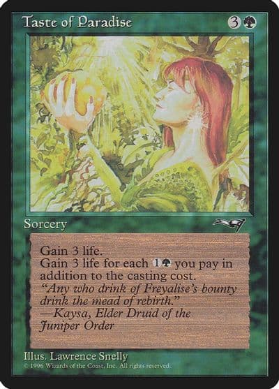 Taste of Paradise Holding Fruit Alliances Magic card