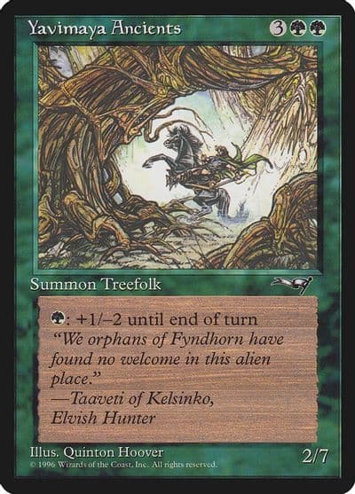 Yavimaya Ancients Rearing Horse Alliances Magic card
