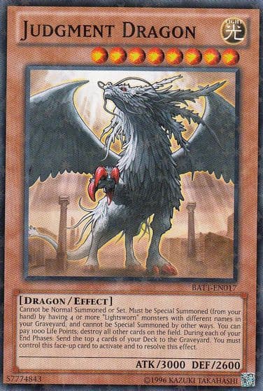 Judgment Dragon Starfoil Battle Pack Tournament Prize Cards Yu-Gi-Oh! card