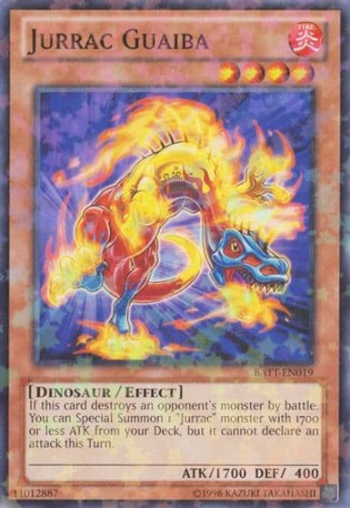 Jurrac Guaiba Starfoil Battle Pack Tournament Prize Cards Yu-Gi-Oh! card