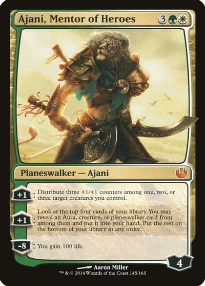 Ajani Mentor of Heroes Journey Into Nyx Magic card