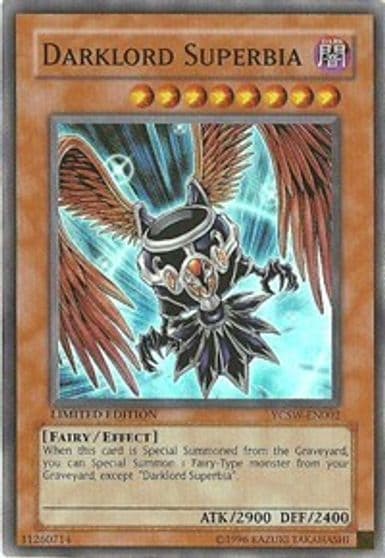 Darklord Superbia Yu-Gi-Oh! Championship Series Prize Cards Yu-Gi-Oh! card