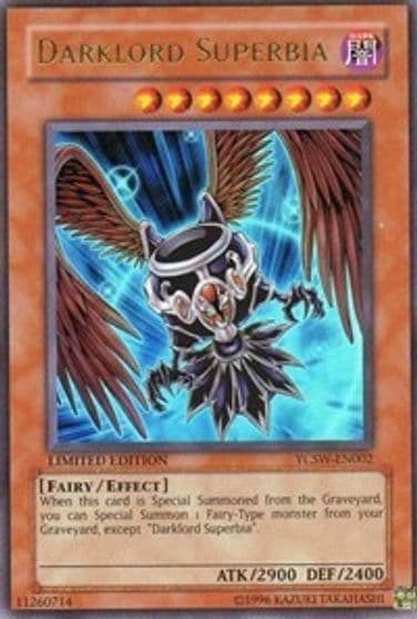 Darklord Superbia Ultra Rare Yu-Gi-Oh! Championship Series Prize Cards Yu-Gi-Oh! card