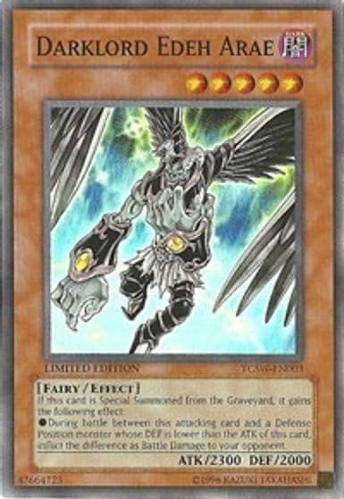Darklord Edeh Arae Yu-Gi-Oh! Championship Series Prize Cards Yu-Gi-Oh! card