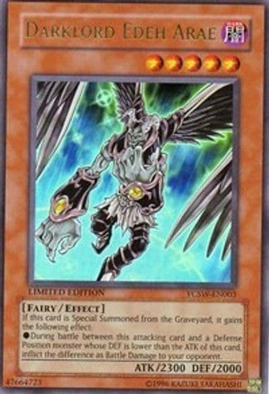 Darklord Edeh Arae Ultra Rare Yu-Gi-Oh! Championship Series Prize Cards Yu-Gi-Oh! card
