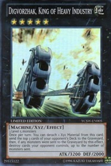 Digvorzhak King of Heavy Industry Yu-Gi-Oh! Championship Series Prize Cards Yu-Gi-Oh! card