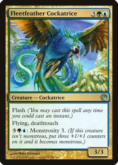 Fleetfeather Cockatrice Journey Into Nyx Magic card