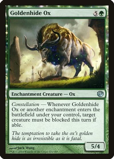 Goldenhide Ox Journey Into Nyx Magic card