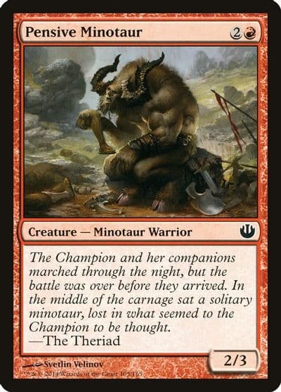 Pensive Minotaur Journey Into Nyx Magic card