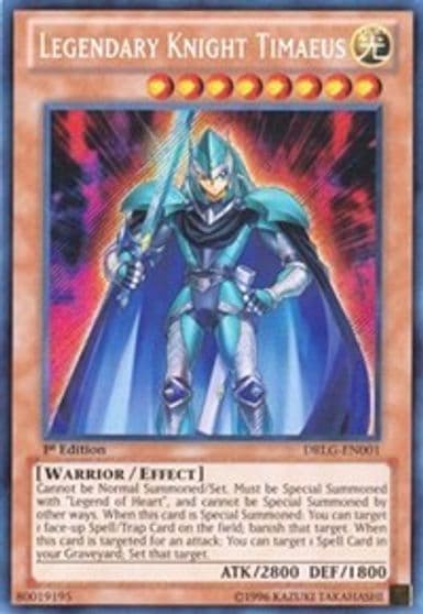 Legendary Knight Timaeus Dragons of Legend Yu-Gi-Oh! card
