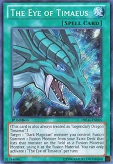 The Eye of Timaeus Dragons of Legend Yu-Gi-Oh! card