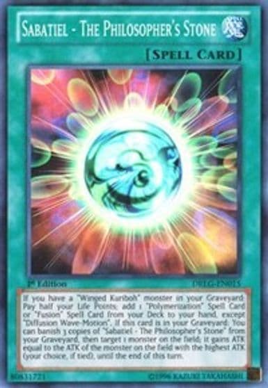 Sabatiel The Philosophers Stone Dragons of Legend Yu-Gi-Oh! card