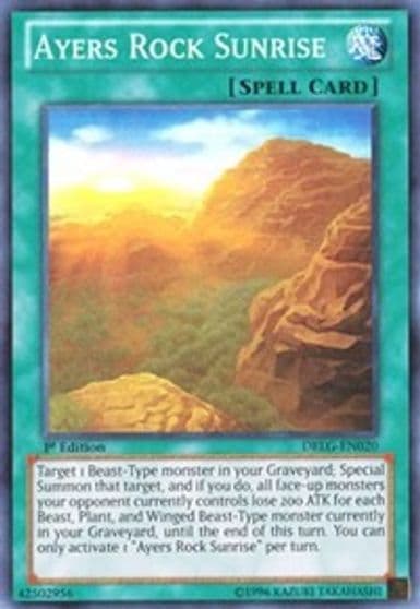 Ayers Rock Sunrise Dragons of Legend Yu-Gi-Oh! card
