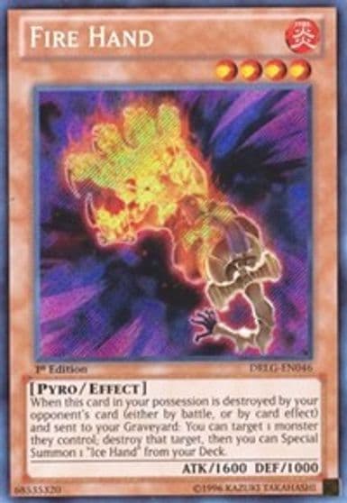 Fire Hand Dragons of Legend Yu-Gi-Oh! card