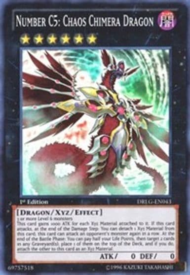 Number C5 Chaos Chimera Dragon Dragons of Legend Yu-Gi-Oh! card