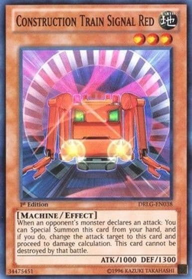 Construction Train Signal Red Dragons of Legend Yu-Gi-Oh! card