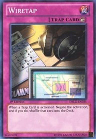 Wiretap Dragons of Legend Yu-Gi-Oh! card