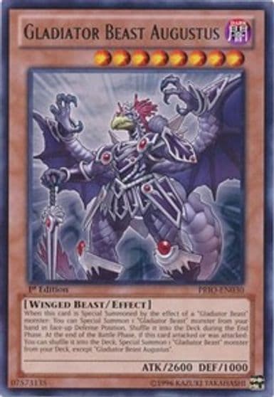 Gladiator Beast Augustus Primal Origin Yu-Gi-Oh! card