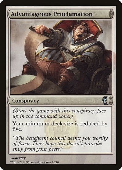 Advantageous Proclamation Conspiracy Magic card